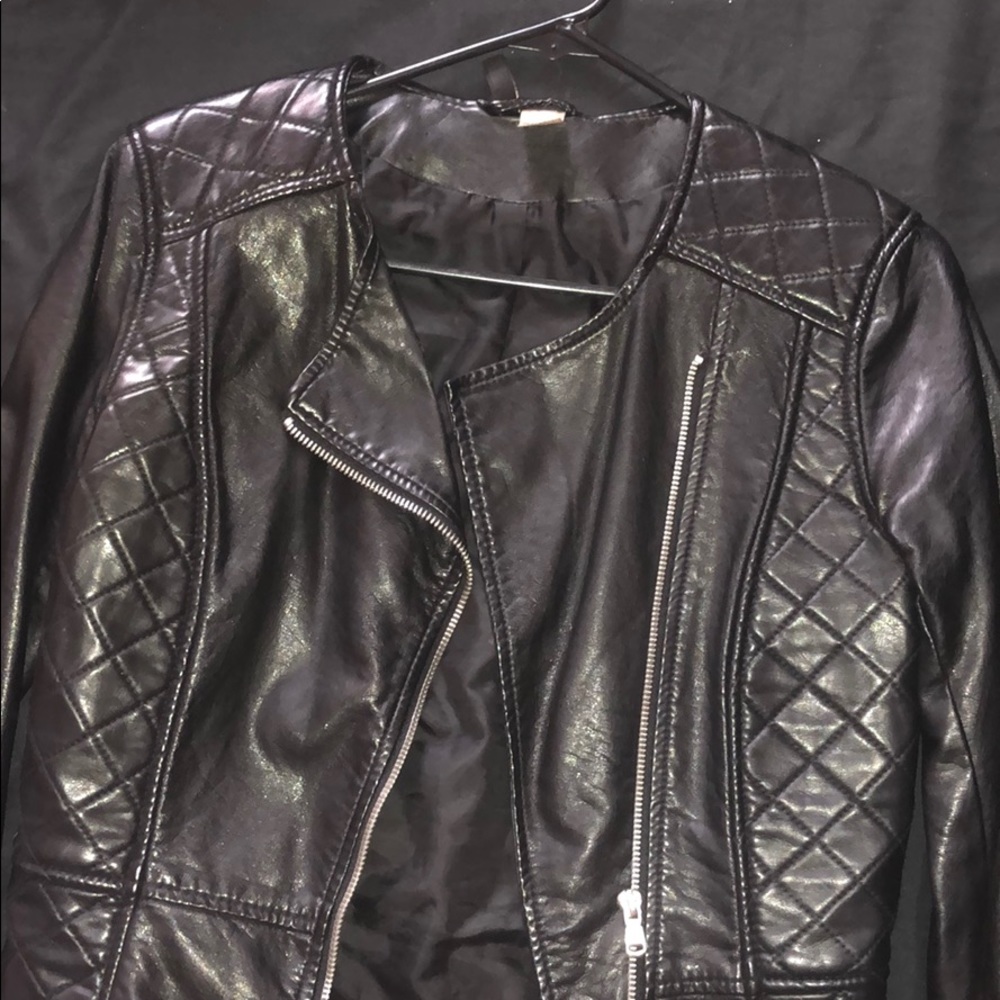 Pleather biker jacket